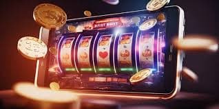 Layar ponsel menampilkan berbagai permainan kasino online populer dengan desain modern